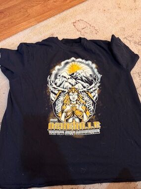 Asheville Graphic Short Sleeve Tee - Black/Yellow